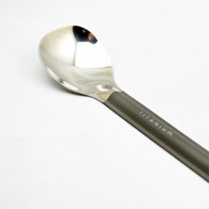TOAKS titanium long handled spoon with polished bowl