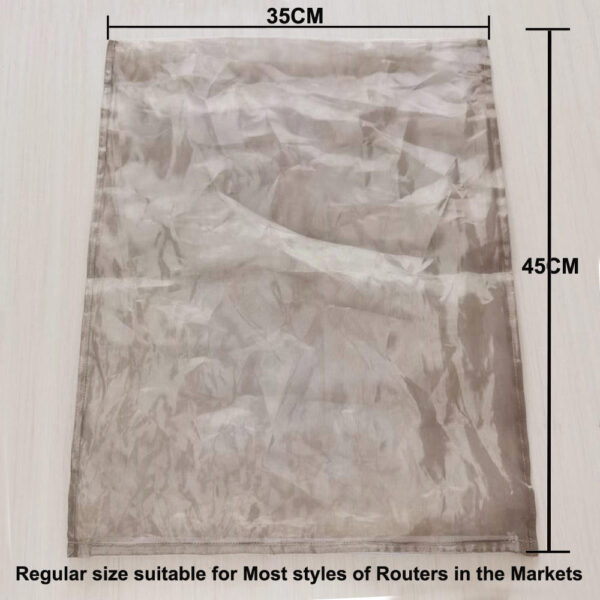 EMF radiation reducing bag/shield size dimensions