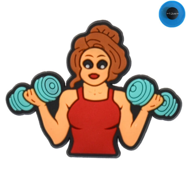 lady dumbells jibbitz charm